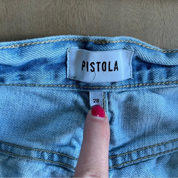 Pistola Light Blue Distressed Cassie Straight Leg Jeans - Picture 9 of 15